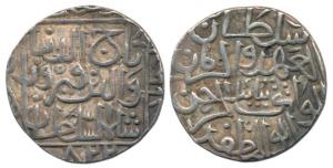 Taj ud- Din Firuz Shah (AH 800-825, 1397-1422 AD), Silver Tanka, 10.82g, Hazrat Ahsanabad 