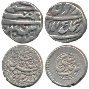 Shah Shuja al Mulk, Silver Rupee, 11.23g, Bhakkar Mint; Mahmud Shah, Silver Rupee, Ahmadsh