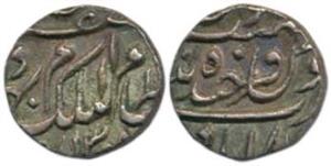 Mir Mahbub Ali Khan (AH 1285-1329, 1869-1911 AD), Silver 1/8 Rupee, 1.34g, Farkhanda Bunya