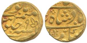 Madhopur Mint, Gold Mohur, 10.8g, in the name of Shah Alam II, Sawai Jaipur Mint, RY 9, wi