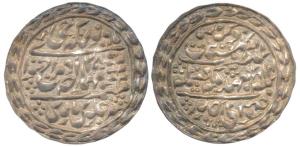 Madho Singh II, Silver Nazarana Rupee, 11.44g, Sawai Jaipur Mint, with the name of Queen V