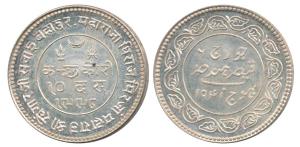 Khengarji III, Silver 10 Kori, with the name of George VI Kaiser Hind, VS 1997/1941AD Zarb