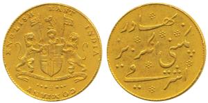Gold Mohur (Ashrafi), 11.61g, 1819, small letters type, coat of arms of the East India Com