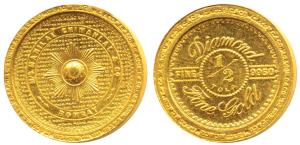 M/s Manilal Chimanlal & Co Bombay, Gold ½ Tola, 5.82g, Diamond ½ Tola Fine Gold inscribed 