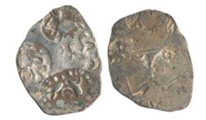Punch-marked, Vidarbha Janapada (c. 500-400 BC), Silver ½ Karshapana, 1.40g, elephant, tau