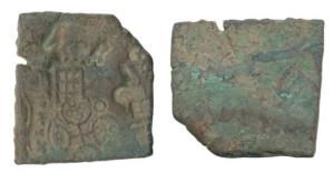 Punch-Marked, Eran-Vidisha region, Copper Unit, 4.99g, five punches, of a horse, four orb 