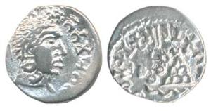 Satavahanas, Gautamiputra Sri Yajna Satakarni, Silver Drachma, 1.86g, bust of the ruler to