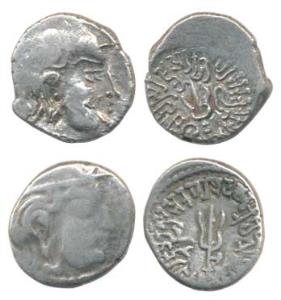 Maitrakas of Vallabhi, ‘Sharva Bhattaraka’ (c. AD 500-600), Silver Drachma, obv. bust of t