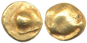 Anonymous South Indian Gold ¼ Pagoda, 0.77g, a globular symbol on obv. and rev., such coin