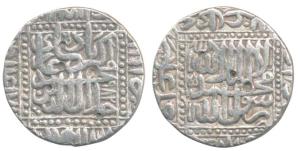 Akbar, Silver Rupee, 11.21g, Ahmedabad Mint, AH 982, Kalima on obv. (KM 80.2). Very Fine+.
