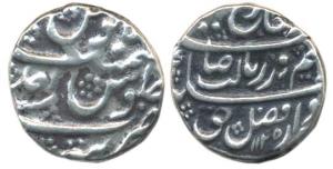 Farrukhsiyar, Silver Rupee, 11.33g, Tatta Mint, AH 1125/Ahd, with poetical couplet mention
