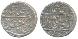 Shah Alam II (AH 1174-1221, 1759-1806 AD), Silver Rupee, 11.12g, Dar-ul-Khilafat Shahjahan