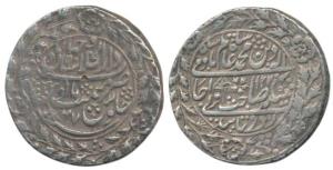 Shah Alam II, Silver Nazarana Rupee, 11.05g, Shahjahanabad Mint, AH 1229/47, obv. and rev.