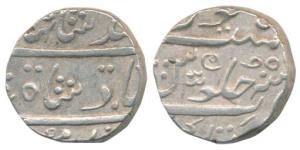 Nagpur Bhonsla, Raghuji II, Silver Rupee, 10.71g, Katak Mint, in the name of Ahmed Shah Ba