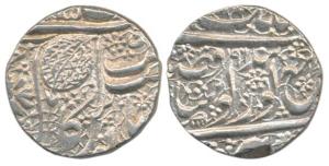 Amritsar Mint, Silver Rupee, 11.11g, Nanakshahi couplet, VS 1885, (18)96 (AD 1827, 1842), 