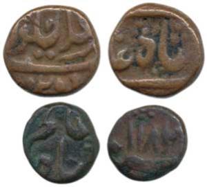 Muhammad Ali, Copper Cash, 3g, in the name of Muhammad Shah, Mahmud Bandar Mint; Shah Alam