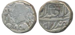 Silver Rupee, 10.06g, 1859, with the name and portrait of Queen Victoria, an umbrella on r