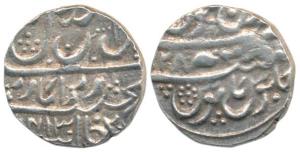 Ranjit Dev, Silver Rupee, 10.74g, Dar al-aman Jammu Mint, RY 28, (KM 10.2). Very Fine.