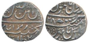 Ranjit Dev, Silver Rupee, 10.79g, Dar al-aman Jammu Mint, RY 28, (KM 10.2). Very Fine+.