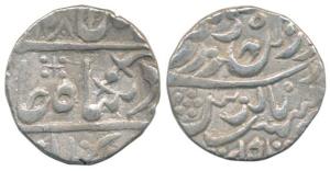 Pali Mint with pseudo mint name Dar al-Mansur Jodhpur, Silver Rupee, 11.23g, in the name o