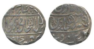 Mahadji Rao, Silver Rupee, Narwar Mint, in the name of Shah Alam II, AH 1230/9, complete m
