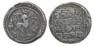 Vijaya Manikya (SEc 1454-1486, c. 1532-1564 AD), Silver Tanka, 10.37g, with the name of Qu