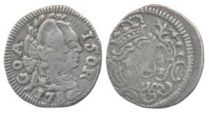 Goa, Maria I and Pedro III, Silver ½ Pardao, 2.66g, 1786 (Gomes 06.04). Very Fine+, Rare.