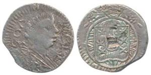 Goa, João VI: Silver ½ Xerafim, 2.68g, 1818 (Gomes 30.01, 30.02). Fine+.