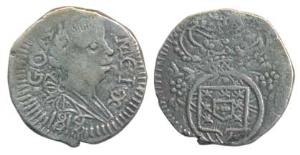Goa, João VI, Silver ½ Xerafim, 2.7g, re-engraved 9 of 1819 over 1818 (Gomes 30.01, 30.02)