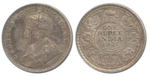 George V, Silver Rupee, 1922, Bombay Mint. Very Fine+.