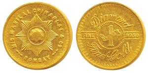 M/s Manilal Chimanlal & Co Bombay, Gold Tola, 11.58g, Diamond Tola Fine Gold inscribed on 