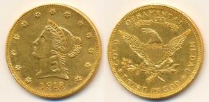 Gold Token, 24g, stylized fantasy issue of a United States of America 20 Dollar coin, Libe