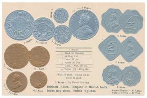 Embossed Postcard with impression of British India (George V). Printed in the 1910’s in Ge