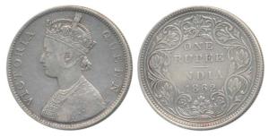 Victoria Queen, Silver Rupee, 1862, Bombay Mint, B / II / 2 / 3, (Prid 74). Very Fine, Ver