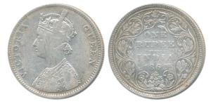 Victoria Queen, Silver Rupee, 1862, Bombay Mint, A / II / 0 / 8, (Prid 89). Fine+, Very Ra
