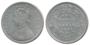 Victoria Queen, Silver Rupee, 1862, Bombay Mint, A / I / 1 / 1, (Prid 98). Very Fine, Rare