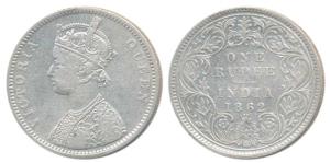 Victoria Queen, Silver Rupee, 1862, Bombay Mint, A / I / 1 / 2, (Prid 102). Very Fine+, Ra