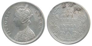 Victoria Queen, Silver Rupee, 1862, Bombay Mint, C / I / 1 / 2, (Prid 104). Very Fine+, Ve