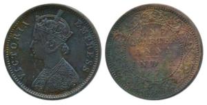 Victoria Empress, Copper ¼ Anna, 1879, Calcutta Mint, C below date on centre bead, (Prid 6