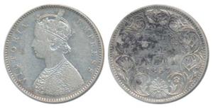 Victoria Empress, Silver ½ Rupee, 1893, Bombay Mint, A / I / B incuse, (Prid 303). Very Fi
