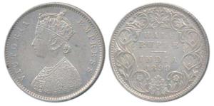 Victoria Empress, Silver ½ Rupee, 1899, Bombay Mint, A / I / B incuse, Inverted ’B’, (Prid