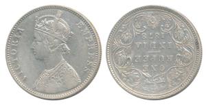 Victoria Empress, Silver Rupee, 1878, Bombay Mint, A3 / II / dot, inverted axes, Unlisted 