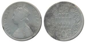 Victoria Empress, Silver Rupee, 1888, Bombay Mint, A3 / I / B raised, Unlisted in any refe