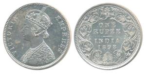 Victoria Empress, Silver Rupee, 1898, Bombay Mint, A3 / I / B incuse, Unlisted in Pridmore