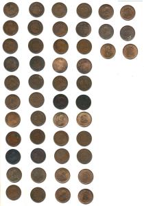 George V, Copper ½ Pice, 1912, Calcutta Mint, (Prid 745); 1913, Calcutta Mint, (Prid 746);
