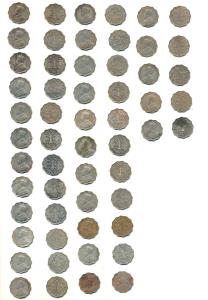 George V, Cupro-Nickel Anna, 1912, Bombay Mint, (Prid 942); 1913, Bombay Mint, (Prid 943);