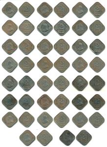 George V, Cupro-Nickel 2 Annas, 1918, Calcutta Mint, (Prid 880); Bombay Mint, (Prid 894); 