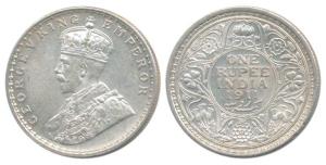 George V, Silver Rupee, 1911, Calcutta Mint, (Prid 207). About Uncirculated, Scarce.
