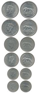 George VI, Nickel Rupee, 1947, Lahore Mint, No mint mark, (Prid 864), About Uncirculated; 
