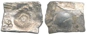 Archaic Punch Marked Coinage, ’Narhan Hoard’ type, attributed to Shakya Janapada, Silver D